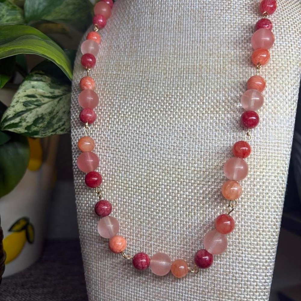 Handmade Glass Beaded Necklace